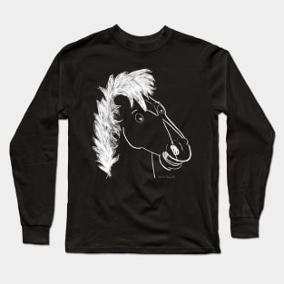 Portrait of A Horseman - White Long Sleeve T-Shirt